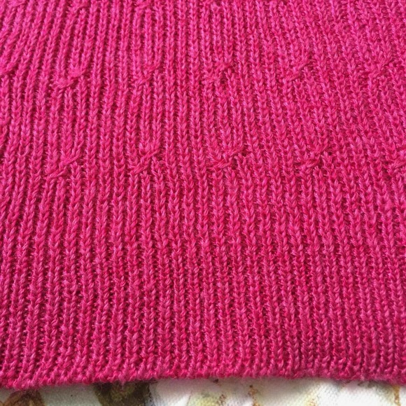 Evan Picone Short Sleeve Sweater Top Sz L Stretchy Pink Ramie Rayon Knit V-Neck - Picture 4 of 7